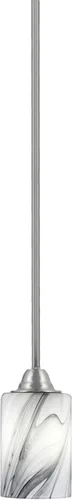 Miniatura 169 de Toltec Lighting Paramount - Mini colgante de 1 luz en acabado negro mate con cristal de arte perla de 7 pulgadas y estilo negro
