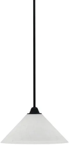 Miniatura 163 de Toltec Lighting Paramount - Mini colgante de 1 luz en acabado negro mate con cristal de arte perla de 7 pulgadas y estilo negro