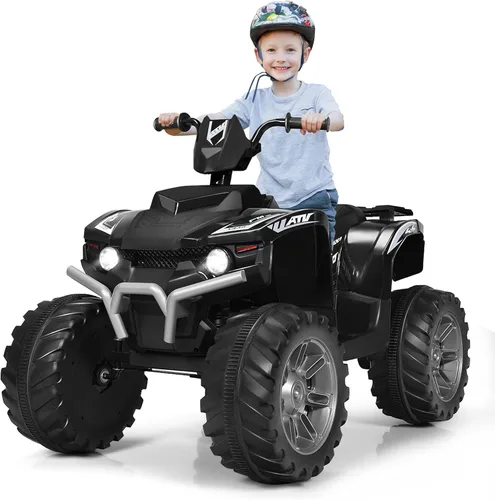 Miniatura 11 de OLAKIDS Vehículo eléctrico de 12 V para niños, vehículo eléctrico de 4 ruedas para niños pequeños, auto de juguete motorizado a batería para niños