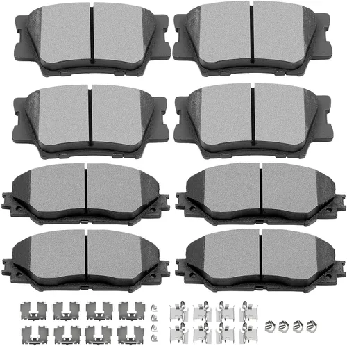 Miniatura 11 de SCITOO D1107 D1456 Juegos de pastillas de freno cerámicas delanteras y semimetálicas traseras compatibles con AUDI A3 09-13, AUDI A3 QUATTRO 09-10