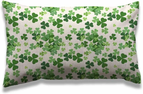 Miniatura 17 de AOYEGO Funda de almohada de cuadros rojos y verdes de 12 x 20 pulgadas, fundas de almohada rectangulares de algodón y lino para decoración