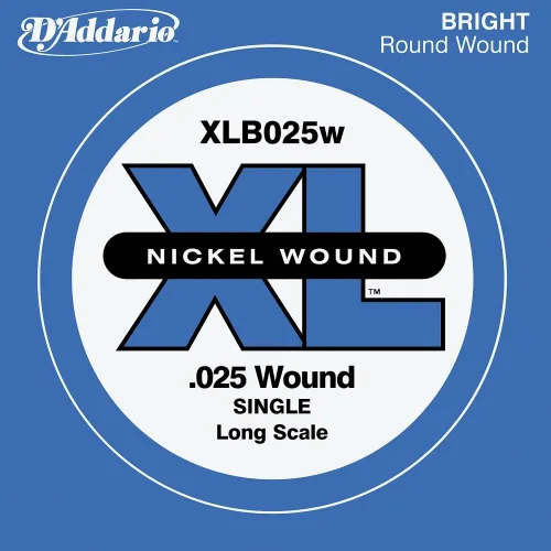 Miniatura 21 de D'Addario XLB020P Guitarra Bajo de Acero Liso Cuerda Simple, Escala Larga, .020