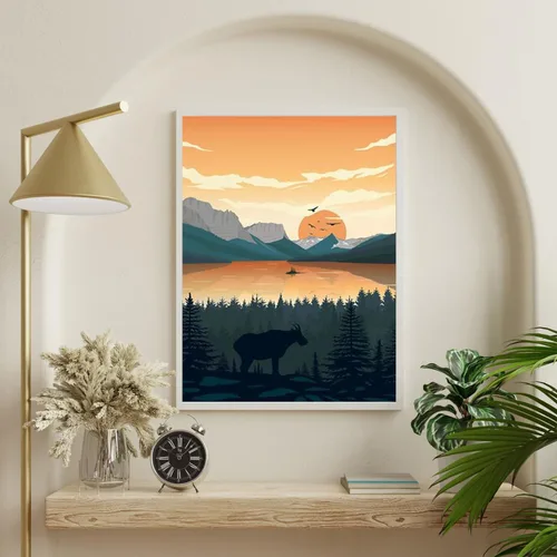 Miniatura 8 de 6 paquetes de pintura por números para adultos principiantes, kits de pintura por números de parques nacionales sobre lienzo sin marco, Yellowstone