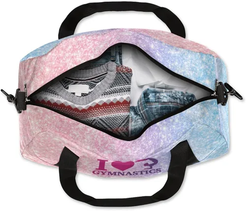 Miniatura 5 de Bolsa de baile personalizada para niña, bolsa de lona deportiva personalizada, bolsas de fin de semana, bolsa de viaje para gimnasia y teñido