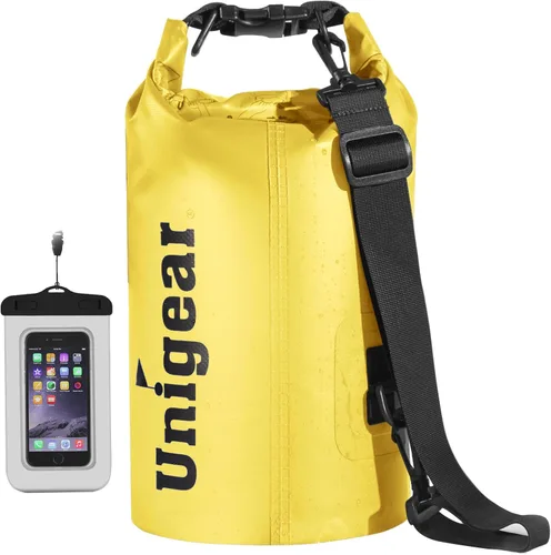 Miniatura 9 de Bolsa seca Unigear impermeable, 2L/5L/10L/20L/30L/40L, Bolsas flotantes y ligeras para kayak, navegación, pesca, natación y camping con funda 3-Gris
