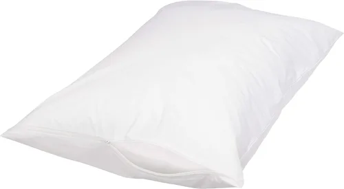 Miniatura 12 de Amazon Basics Protector de almohada hipoalergénico 100% algodón estándar transpirable con cremallera, lavable a máquina, blanco, 27 x 21 pulgadas