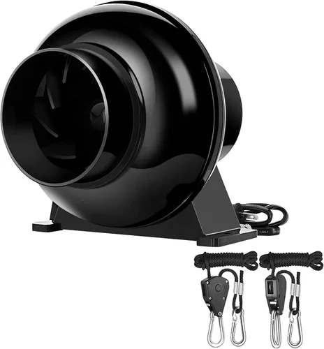 Miniatura 12 de iPower Ventilador de ventilación en línea de conducto de 4 pulgadas y 195 CFM, ventilador de escape HVAC para tienda de cultivo, invernaderos