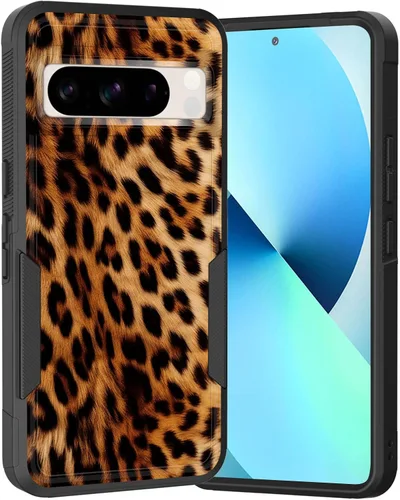 Miniatura 83 de Funda para Pixel 6A, Híbrida de Doble Capa de Servicio Pesado Resistente a Prueba de Golpes PC Duro + Funda Protectora de Silicona Suave para Google