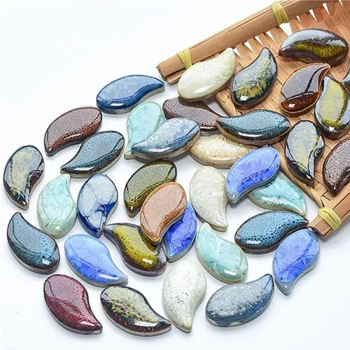 Miniatura 12 de 500g/1.1lb Azulejos de Mosaico de Cerámica Irregular de Colores Aleatorios, Azulejos de Mosaico Cerámicos Creativos para Hacer Manualidades DIY