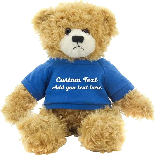 Miniatura 12 de Oso Brandon beige personalizado – Juguete de peluche personalizado de 12 pulgadas – Regalo perfecto de oso personalizado para graduación, San