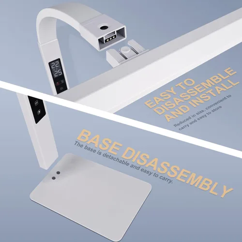 Miniatura 5 de Lámpara de escritorio LED para oficina en casa, luz de trabajo de computadora de arquitecto, atenuación continua de temperatura de color táctil