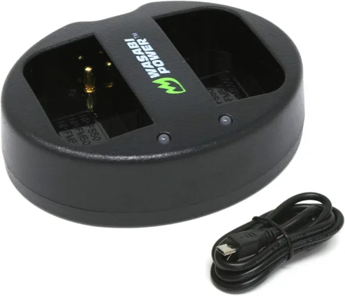 Wasabi Power Cargador de batería USB dual para Sony NP-F330, NP-F550 NP-F570 NP-FM55H NP-FM500H (Serie L, Serie M)