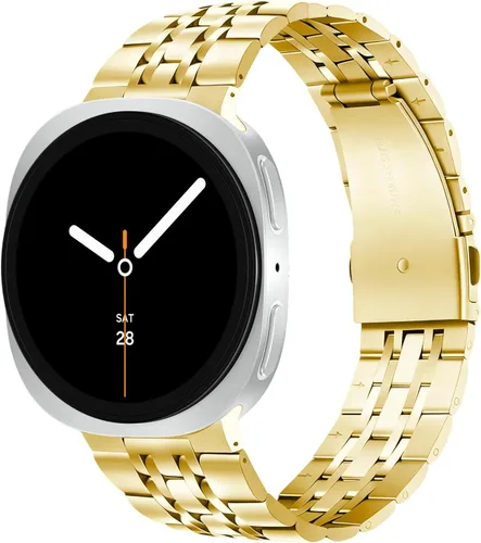 Miniatura 8 de Correas sin huecos compatibles con Samsung Galaxy Watch 8 de 1.575 pulgadas/1.732 pulgadas/Classic 1.811 pulgadas 2025, repuesto de metal de acero