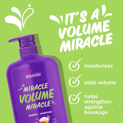 Miniatura 3 de Aussie Miracle Volume Champú, sin parabenos, voluminizante, 30.4 onzas, paquete de 4