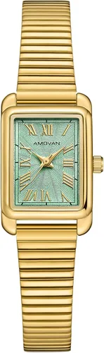 Miniatura 8 de Relojes dorados para mujer, pulsera pequeña, delicada caja rectangular, reloj de pulsera vintage, reloj de pulsera de cuarzo para mujer, para el día