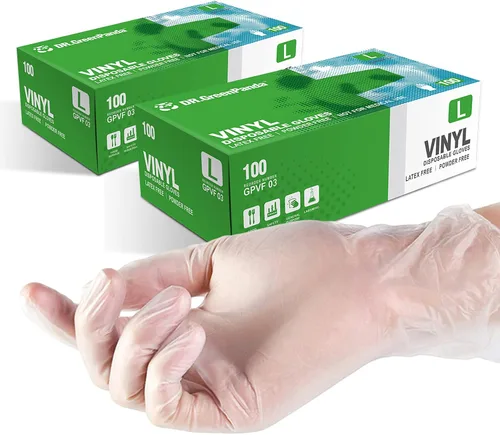 Miniatura 13 de Dr.GreenPanda Clear Vinyl Disposable Gloves Food Safe Latex Free Powder Free for Cooking Cleaning Food Service GPVF or MPVF