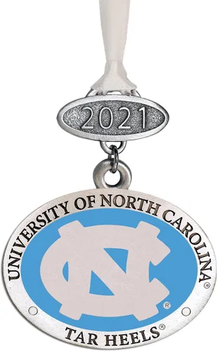 Miniatura 59 de Adorno de Alabama sin fecha Adorno de árbol de Navidad esculpido a mano Incrustación de metal de peltre Alma Mater intrincadamente elaborada