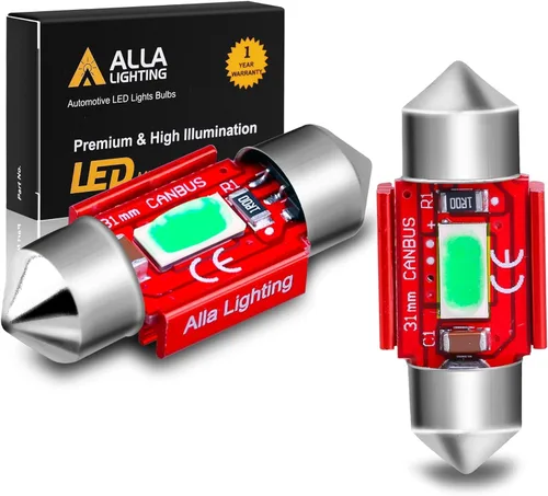 Miniatura 11 de Alla Lighting Bombillas LED súper brillantes DE3022 DE3021, rojas, cúpula, mapa, maletero, paso, luces de cortesía, 31mm 7065 3428 lámparas festón