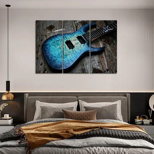 Miniatura 4 de Lienzo decorativo de pared de guitarra para sala de música, impresión de imagen en lienzo para decoración de pared de estudio, regalo