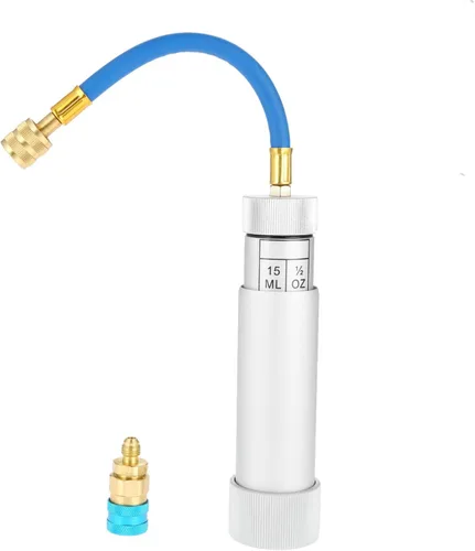 Aupoko Inyector de aceite y tinte de CA con acoplador rápido a presión, 2 onzas de giro manual tipo tornillo fluorescentes colorantes UV