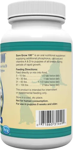 Miniatura 6 de Suplemento para perros Sure Grow, 100 comprimidos