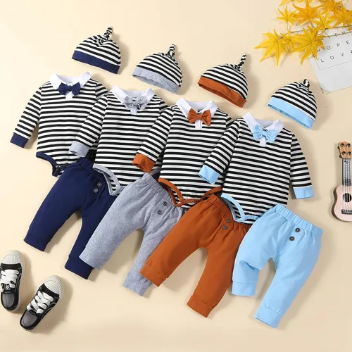 Miniatura 4 de VINUOKER Ropa de bebé recién nacido prematuro para bebé, traje de caballero