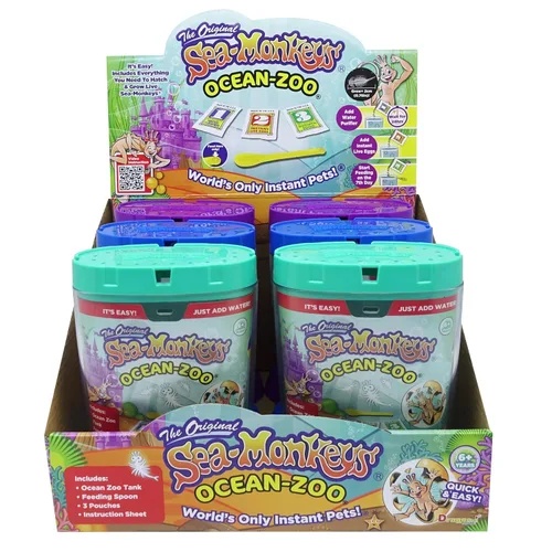 Miniatura 14 de Los monos marinos originales - Zoo oceánico - Kit de ciencia para criar tus propias mascotas - Incluye huevos, alimentos y purificador de agua