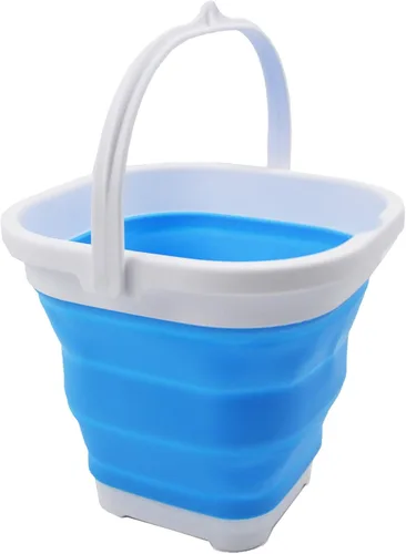 Miniatura 9 de SAMMART Cubo de plástico plegable súper mini cuadrado de 2.6 L (0.68 galones) - Tina cuadrada plegable - Cubo de agua portátil para pesca - Maceta