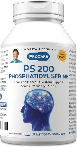 Miniatura 10 de ANDREW LESSMAN PS 200 Fosfatidil Serina 240 Cápsulas - Apoya la claridad mental, estado de ánimo positivo, memoria, función cognitiva. Esencial
