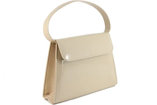 LONI Bolso de mano para mujer | Bolso de hombro y asa superior | Bolso de charol para boda y baile de graduación
