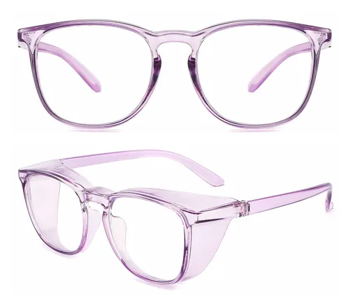Alsenor Gafas de seguridad antiniebla, gafas protectoras con bloqueo de luz azul, antipolvo, protección UV, para hombres y mujeres (lila)