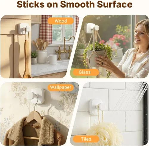 Miniatura 9 de 3 ganchos de ventosa para ducha, ganchos de ventosa para ducha, ganchos de puerta para colgar bata, lufa, ganchos de pared extraíbles para ventana