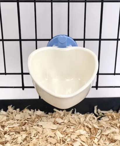 Miniatura 3 de Choco Nose Tazón de comida extraíble patentado en forma de corazón para perros, cachorros, conejos, gatos, cobayas, chinchillas, pájaros, plato