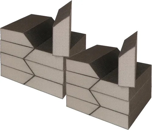 Miniatura 13 de Bloques de lijado en ángulo de grano 180, bloque de arena de esponja fina, lavable y reutilizable, bloque de papel de lija húmedo y seco