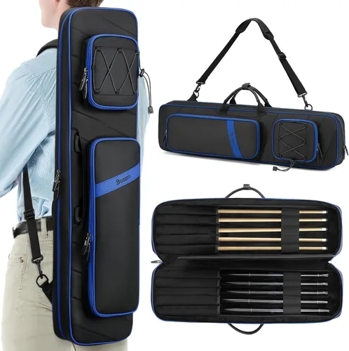 BOSSTIN Estuche para taco de billar, 3 x 4 / 5 x 5 pulgadas, accesorios para taco de billar, funda acolchada suave 4 azul: 5 x 5