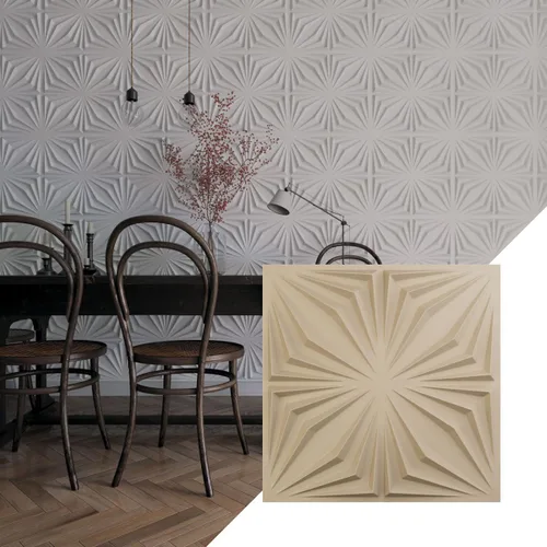 Miniatura 33 de Ekena Millwork WP20X20AHWH 19 5/8 pulgadas de ancho x 19 5/8 pulgadas de alto Asher EnduraWall Decorativo 3D Panel de pared cubre 2.67 pies cuadrados