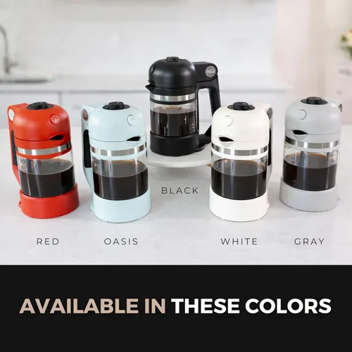 Miniatura 13 de VINCI Micro Café - Cafetera de vidrio de una sola porción más pequeña, compatible con K-Cups, cápsulas y café molido, infusión de flujo cerrado