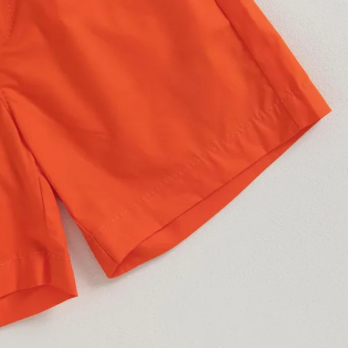 Miniatura 7 de DNOMAID YZARC Conjunto de 2 piezas de camiseta de manga corta con botones y pantalones cortos para bebé niño