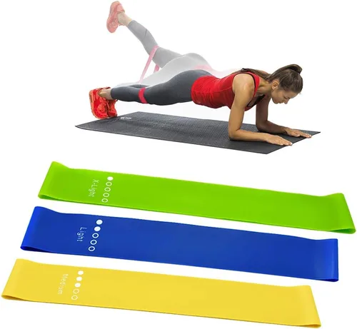 Miniatura 9 de Bandas de resistencia para fitness, juego de 3/5 bandas de ejercicio para mujeres, hombres, piernas, glúteos, brazos, hombros, entrenamiento