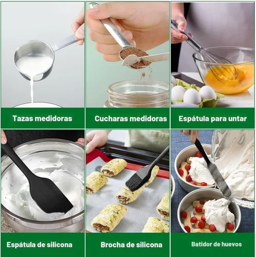 Miniatura 6 de WEPSEN Juego de Tazones para Mezclar, Juego de 25 Piezas de Tazones para Mezclar de Acero Inoxidable con Tapa, Tazones Grandes Anidables de 7, 4.5