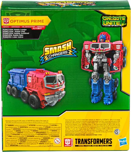 Miniatura 10 de Transformers Bumblebee Cyberverse Adventures Dinobots Unite Smash Changer Optimus Prime figura de acción, juguetes para niños y niñas de 6 años