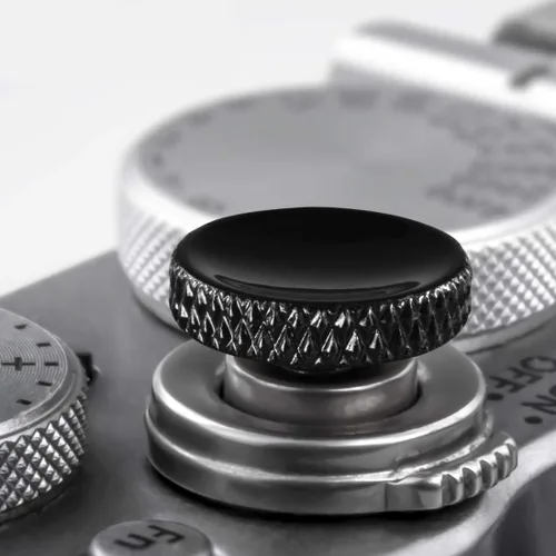 Fuji Obturador Botón de liberación Accesorios: Botón de obturador suave de la cámara Fujifilm - Botón de obturador negro para Canon Nikon Leica Film