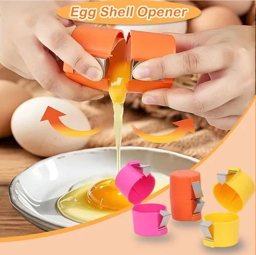 Miniatura 2 de 3 abridores de cáscara de huevo, pelador de huevos duros, herramienta de galleta de huevos para huevos crudos, separador de huevos de acero