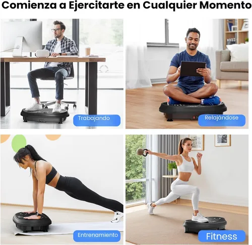 Miniatura 8 de Vibration Plate Exercise Machine, Vibrating Fitness Platform, Full Body Shaker Workout Equipment, Bluetooth Power Shaping Vibrate Plate, Board