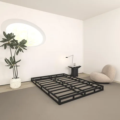 Miniatura 5 de Base de colchón de 5 pulgadas tamaño matrimonial, de metal resistente, capacidad de peso de 3000 libras, base de cama de perfil bajo sin ruido