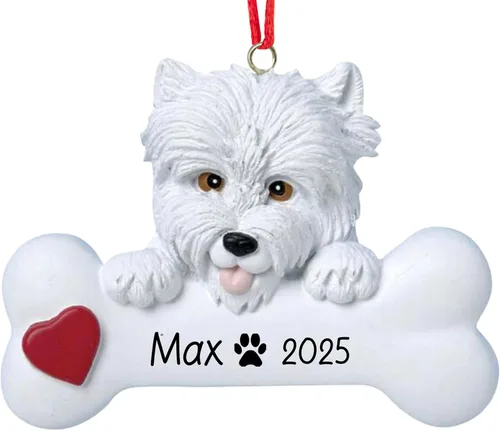 Miniatura 19 de Adorno de Navidad personalizado Beagle 2026 Raza de perro con hueso y corazón decoración de árbol de Navidad – Regalo único de recuerdo de Navidad
