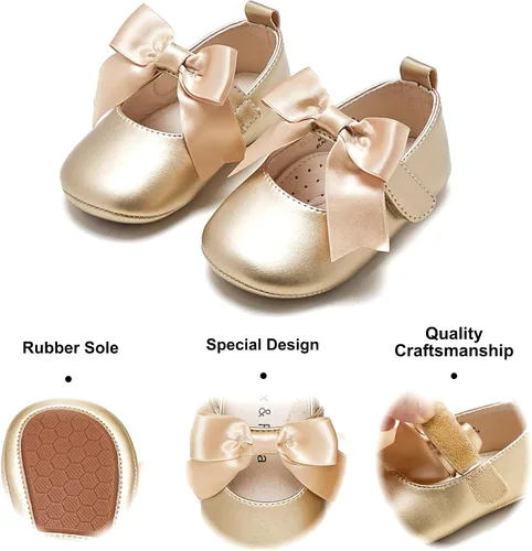 Miniatura 183 de Felix & Flora Zapatos de bebé de suela suave - Zapatos de bebé para caminar, mocasines, suela de goma, zapatos de cuna