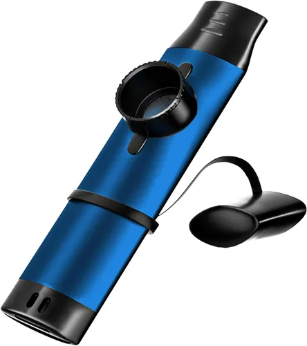 Miniatura 13 de Kazoo de metal con 5 diafragmas – tono ajustable para guitarra, ukelele, violín, piano, teclado – Mini instrumentos musicales Kazoos (negro)