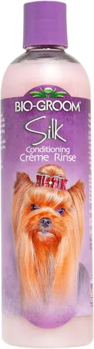 Bio-Groom Silk Creme - Acondicionador de enjuague para perros, suministros de baño para perros, champú para cachorros, suministros de aseo para