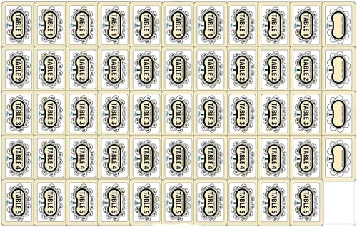 Tarjetas de asientos de torneo de póquer para 50 jugadores, mayores de 36 años, cubre 5 mesas, mecanismo de prevención de tramposos